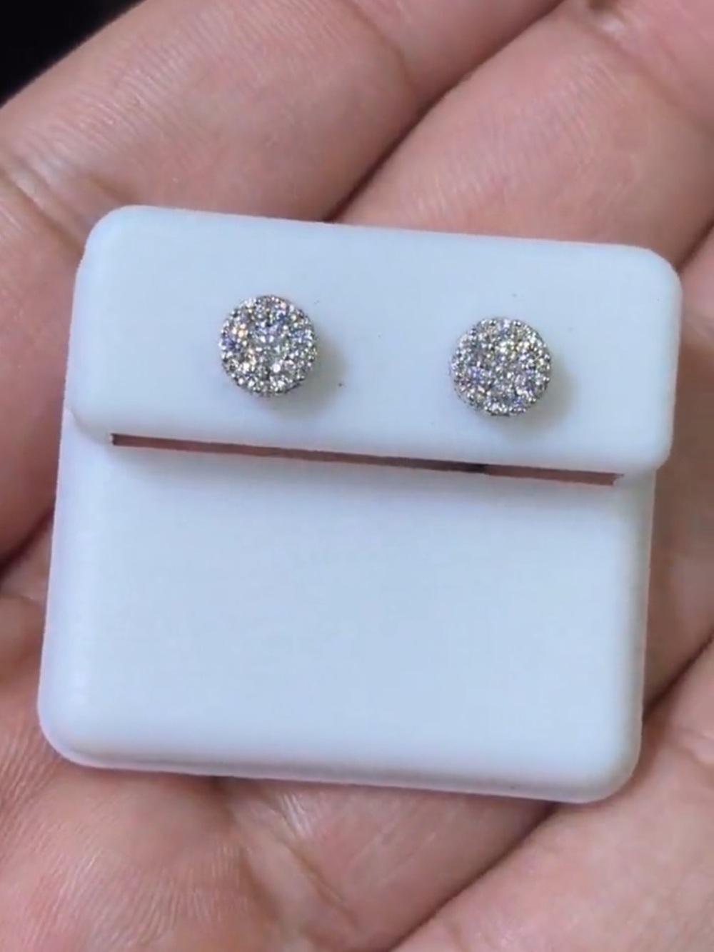 Round Moissanite Stud Earrings